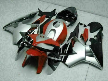 Carénage Moto CBR 600 RR 2005-2006 - Noir Argent Rouge