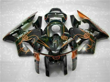 Carénage Moto CBR 600 RR 2005-2006 - Noir Orange BACARDI