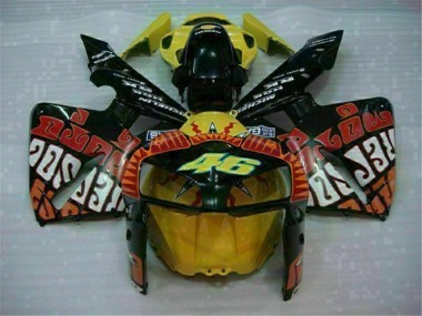 Carénage Moto CBR 600 RR 2005-2006 - Noir Rouge Jaune 46