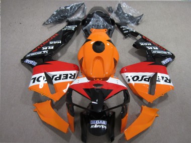 Carénage Moto CBR 600 RR 2005-2006 - Orange Rouge Noir Repsol