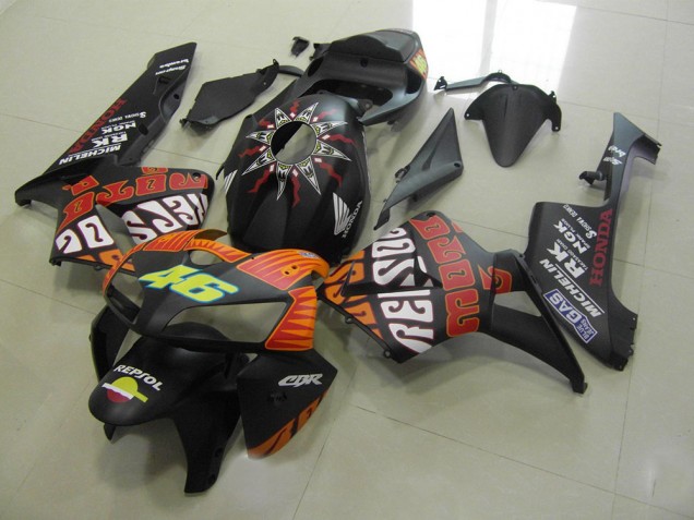 Carénage Moto CBR 600 RR 2005-2006 - Rossi Noir Mat Carénage Moto CBR 600 RR 2005-2006 - Rossi Noir Mat