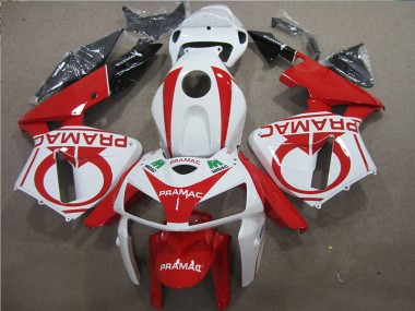 Carénage Moto CBR 600 RR 2005-2006 - Rouge Blanc PRAMAC
