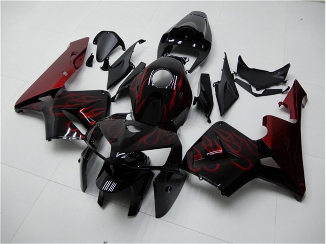 Carénage Moto CBR 600 RR 2005-2006 - Rouge Flamme Noir Carénage Moto CBR 600 RR 2005-2006 - Rouge Flamme Noir
