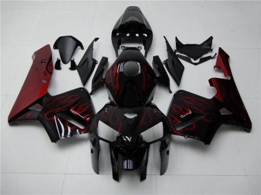 Carénage Moto CBR 600 RR 2005-2006 - Rouge Flamme Noir