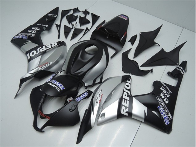Carénage Moto CBR 600 RR 2007-2008 - Argent Repsol Noir Carénage Moto CBR 600 RR 2007-2008 - Argent Repsol Noir