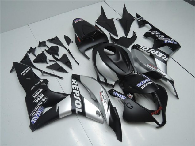 Carénage Moto CBR 600 RR 2007-2008 - Argent Repsol Noir Carénage Moto CBR 600 RR 2007-2008 - Argent Repsol Noir