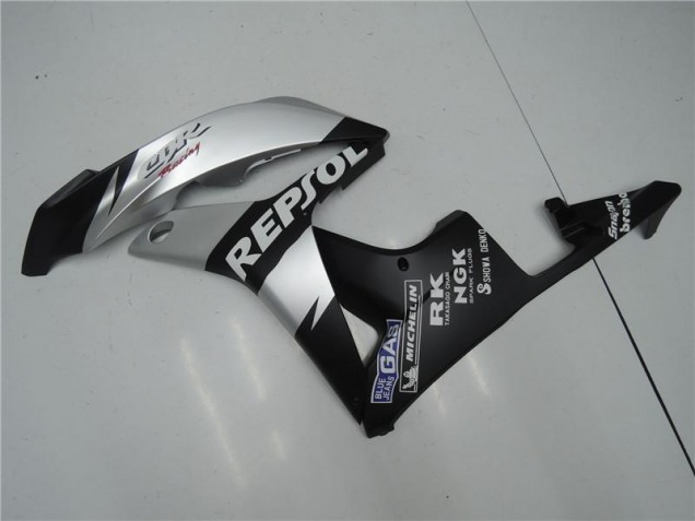 Carénage Moto CBR 600 RR 2007-2008 - Argent Repsol Noir Carénage Moto CBR 600 RR 2007-2008 - Argent Repsol Noir