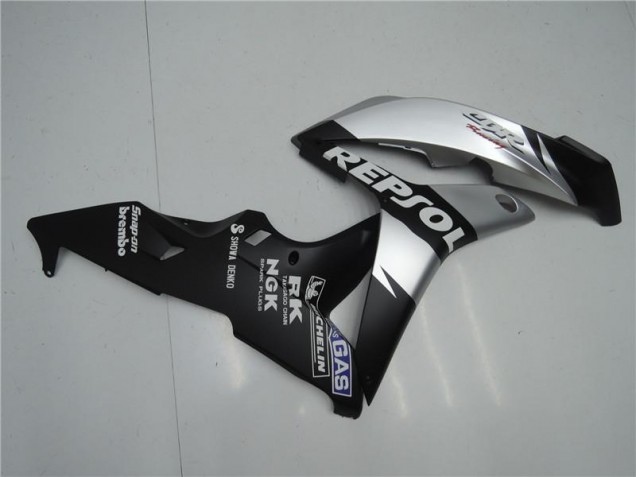 Carénage Moto CBR 600 RR 2007-2008 - Argent Repsol Noir Carénage Moto CBR 600 RR 2007-2008 - Argent Repsol Noir