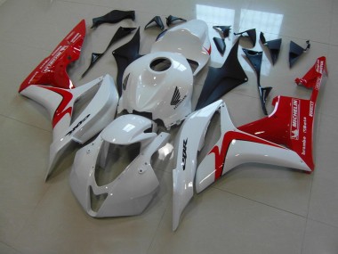 Carénage Moto CBR 600 RR 2007-2008 - Blanc Rouge Courses Version