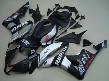 Carénage Moto CBR 600 RR 2007-2008 - Noir Mat Argent Repsol