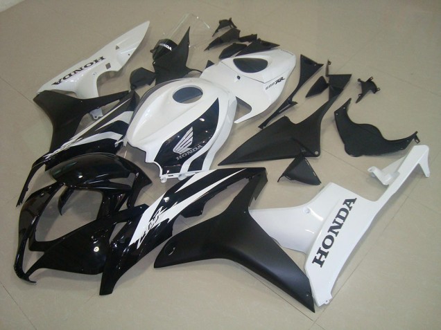 Carénage Moto CBR 600 RR 2007-2008 - Noir Mat Blanc Carénage Moto CBR 600 RR 2007-2008 - Noir Mat Blanc