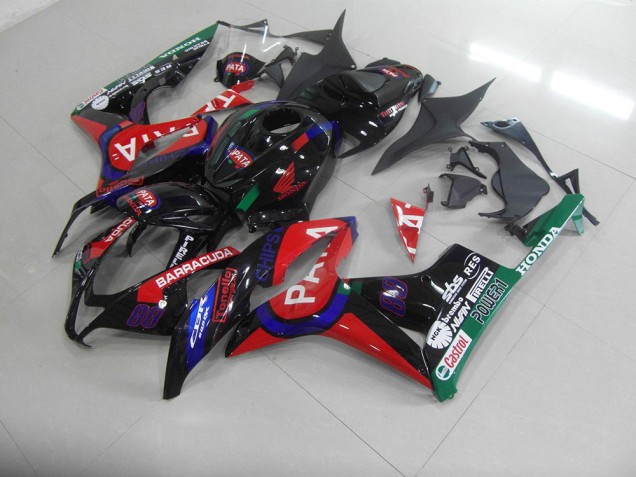 Carénage Moto CBR 600 RR 2007-2008 - Noir Rouge Pata Carénage Moto CBR 600 RR 2007-2008 - Noir Rouge Pata