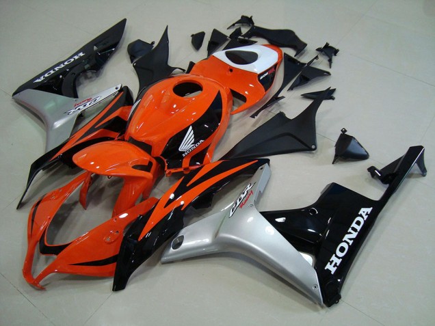 Carénage Moto CBR 600 RR 2007-2008 - Orange Argent Noir Carénage Moto CBR 600 RR 2007-2008 - Orange Argent Noir