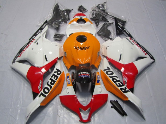Carénage Moto CBR 600 RR 2009-2012 - Blanc Orange Noir Repsol Carénage Moto CBR 600 RR 2009-2012 - Blanc Orange Noir Repsol