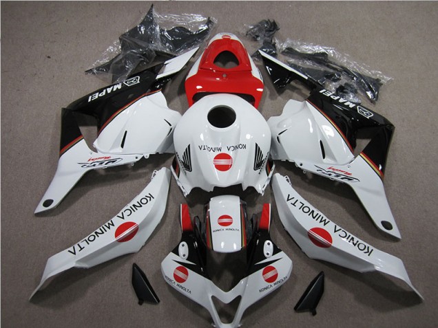 Carénage Moto CBR 600 RR 2009-2012 - Blanc Rouge Konica Minolta Carénage Moto CBR 600 RR 2009-2012 - Blanc Rouge Konica Minolta