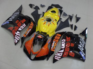 Carénage Moto CBR 600 RR 2009-2012 - Jaune Rossi Courses