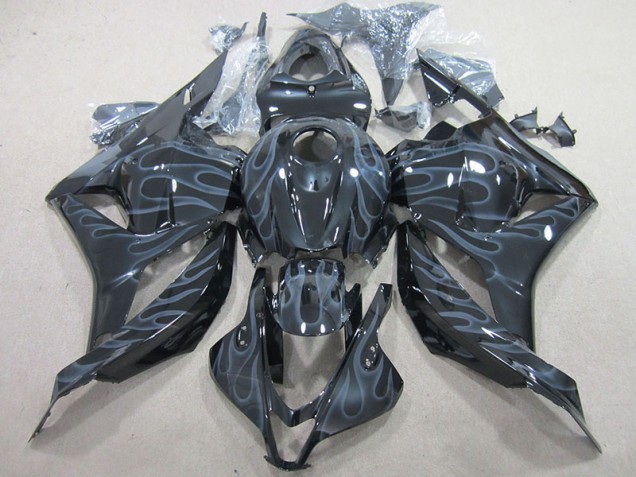 Carénage Moto CBR 600 RR 2009-2012 - Noir Argent Flamme Carénage Moto CBR 600 RR 2009-2012 - Noir Argent Flamme