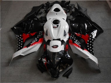 Carénage Moto CBR 600 RR 2009-2012 - Noir Blanc Rouge