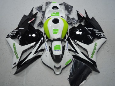 Carénage Moto CBR 600 RR 2009-2012 - Noir Blanc Vert Hannspree
