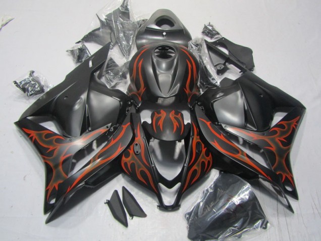 Carénage Moto CBR 600 RR 2009-2012 - Noir Orange Flamme Carénage Moto CBR 600 RR 2009-2012 - Noir Orange Flamme