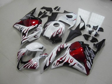 Carénage Moto CBR 600 RR 2009-2012 - Rouge Noir Flamme