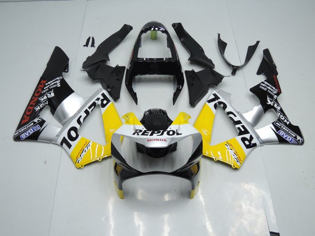 Carénage Moto CBR 900 RR 929 2000-2001 - Jaune Argent Noir Repsol Carénage Moto CBR 900 RR 929 2000-2001 - Jaune Argent Noir Repsol