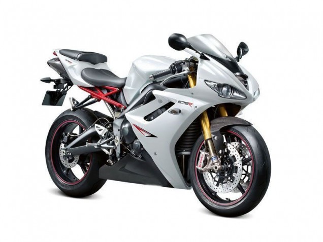 Carénage Moto Daytona 675 Triple 2009-2012 - Blanc Nacré Noir