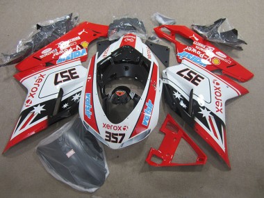 Carénage Moto Ducati 1098 2007-2014 - Rouge Blanc Xerox 357