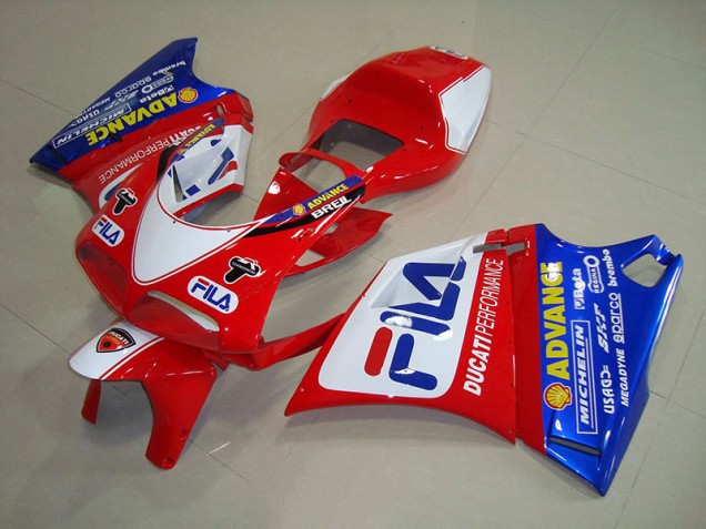 Carénage Moto Ducati 748 1993-2005 - Rouge Bleu Fila Carénage Moto Ducati 748 1993-2005 - Rouge Bleu Fila