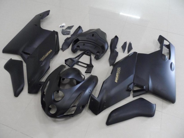 Carénage Moto Ducati 749 999 2003-2004 - Noir Mat Or Décalque Carénage Moto Ducati 749 999 2003-2004 - Noir Mat Or Décalque