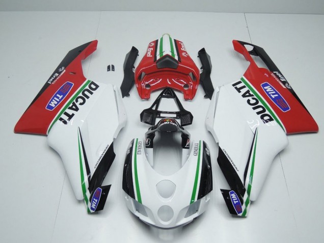 Carénage Moto Ducati 749 999 2005-2006 - Blanc Rouge Enel
