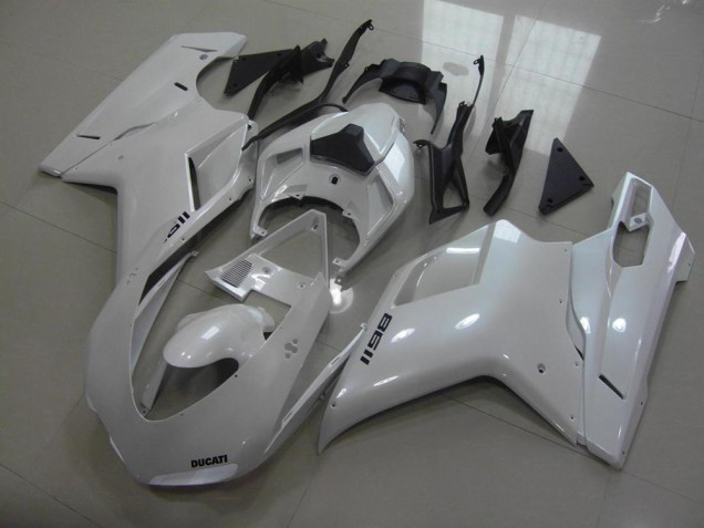 Carénage Moto Ducati 848 1098 1198 2007-2014 - Pear Blanc Noir Décalque Carénage Moto Ducati 848 1098 1198 2007-2014 - Pear Blanc Noir Décalque