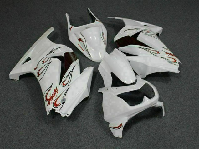 Carénage Moto EX250 2008-2012 - Blanc Rouge