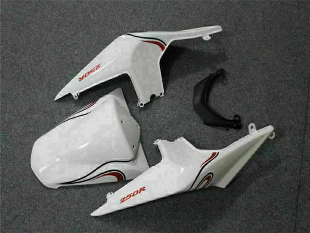 Carénage Moto EX250 2008-2012 - Blanc Rouge