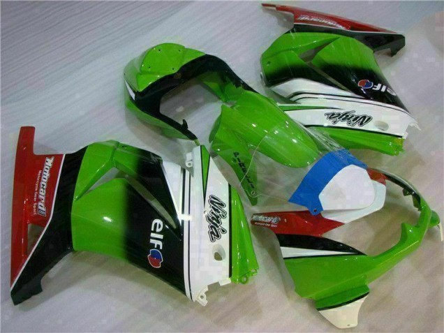 Carénage Moto EX250 2008-2012 - Blanc Vert Noir Ninja Carénage Moto EX250 2008-2012 - Blanc Vert Noir Ninja