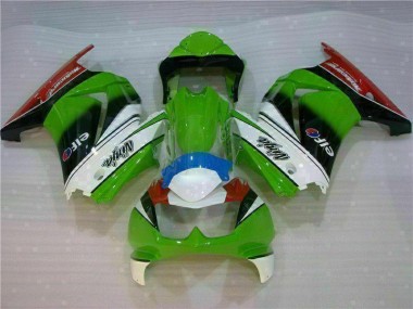 Carénage Moto EX250 2008-2012 - Blanc Vert Noir Ninja