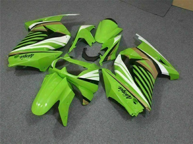 Carénage Moto EX250 2008-2012 - Vert Blanc Noir Ninja Carénage Moto EX250 2008-2012 - Vert Blanc Noir Ninja