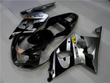 Carénage Moto GSXR 1000 K1 2000-2002 - Argent Noir