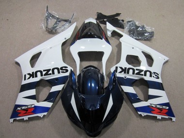 Carénage Moto GSXR 1000 K3 2003-2004 - Blanc Bleu Noir Décalque