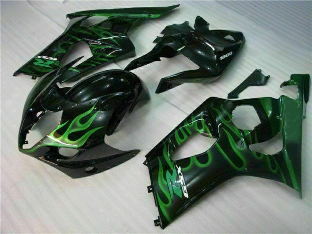 Carénage Moto GSXR 1000 K3 2003-2004 - Vert Noir Carénage Moto GSXR 1000 K3 2003-2004 - Vert Noir