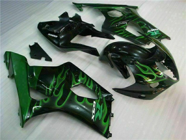Carénage Moto GSXR 1000 K3 2003-2004 - Vert Noir Carénage Moto GSXR 1000 K3 2003-2004 - Vert Noir