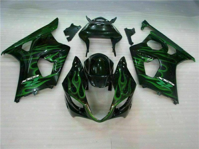 Carénage Moto GSXR 1000 K3 2003-2004 - Vert Noir Carénage Moto GSXR 1000 K3 2003-2004 - Vert Noir