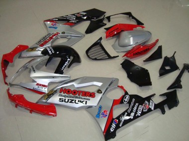 Carénage Moto GSXR 1000 K5 2005-2006 - Argent et Rouge