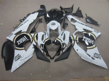Carénage Moto GSXR 1000 K5 2005-2006 - Blanc Lucky Strike Noir Motul