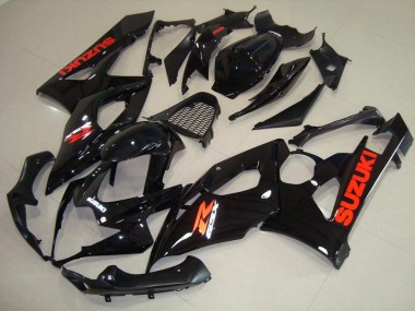 Carénage Moto GSXR 1000 K5 2005-2006 - Noir Brillant Rouge Décalque