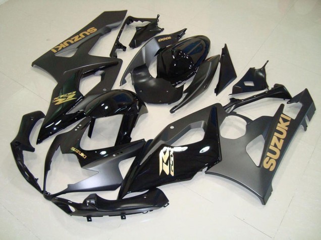 Carénage Moto GSXR 1000 K5 2005-2006 - Noir avec Or Décalque Carénage Moto GSXR 1000 K5 2005-2006 - Noir avec Or Décalque