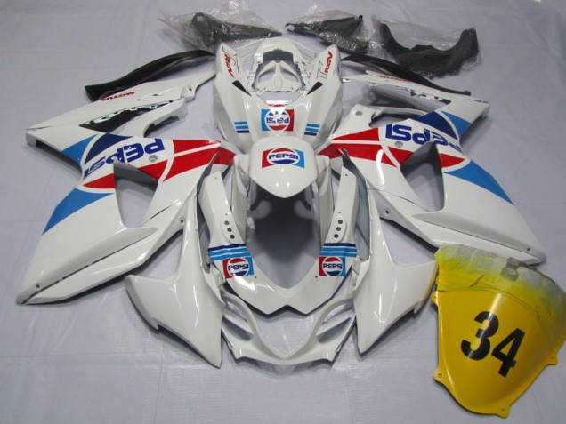 Carénage Moto GSXR 1000 K9 2009-2016 - Blanc Pepsi 34 Carénage Moto GSXR 1000 K9 2009-2016 - Blanc Pepsi 34