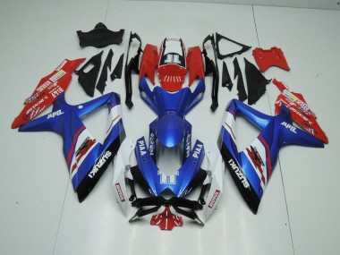 Carénage Moto GSXR 1000 K9 2009-2016 - Bleu et Rouge