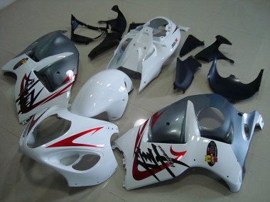 Carénage Moto GSXR 1300 Hayabusa 1996-2007 - Blanc Noir