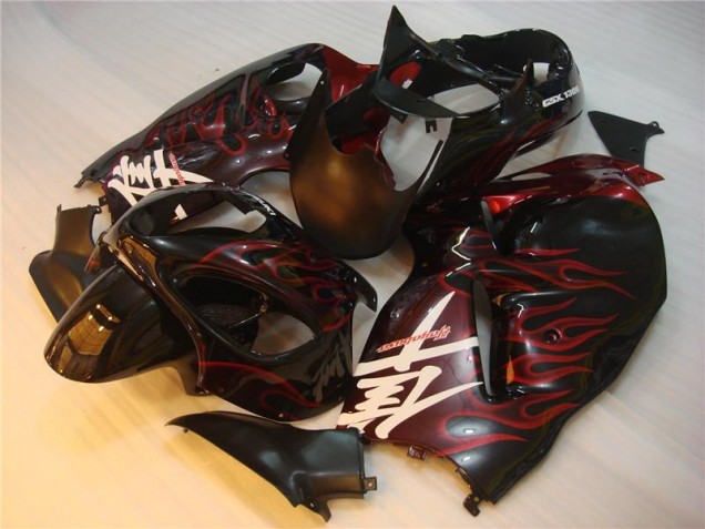 Carénage Moto GSXR 1300 Hayabusa 1996-2007 - Noir Rouge Flamme Carénage Moto GSXR 1300 Hayabusa 1996-2007 - Noir Rouge Flamme
